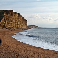 Buy canvas prints of East Cliff, West Bay by Mike Streeter