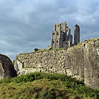 Buy canvas prints of Corfe Castle in October by Mike Streeter