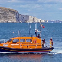 Buy canvas prints of Swanage Lifeboat by Mike Streeter