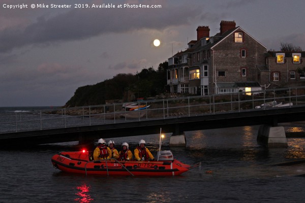 Swanage Inshore Lifeboat Picture Board by Mike Streeter