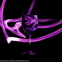 Buy canvas prints of Glass with Purple Swirl by David Bridge