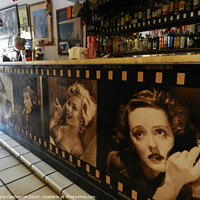 Buy canvas prints of Classic Film Star And Cool Jazz Bar by Marie Castagnoli
