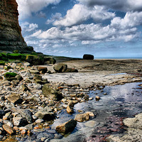 Buy canvas prints of  Staithes Jurassic Coastline by Marie Castagnoli