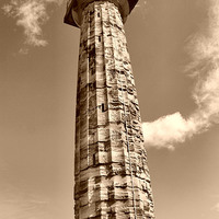 Buy canvas prints of  Weathered Sculptured Light Column by Marie Castagnoli