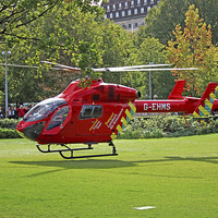 Buy canvas prints of  London's Air Ambulance by Marie Castagnoli
