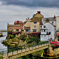 Buy canvas prints of  Staithes Fishing Village by Marie Castagnoli