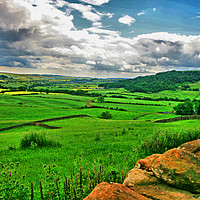 Buy canvas prints of From Yorkshire Stone To Yorkshire Green Lands by Marie Castagnoli