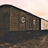Buy canvas prints of Old Railway Wagons by Marie Castagnoli