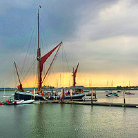 Buy canvas prints of The Thames Sailing Barge At Burnham On Crouch by Marie Castagnoli
