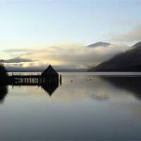 Buy canvas prints of The Crannog on Loch Tay by Ian Potter