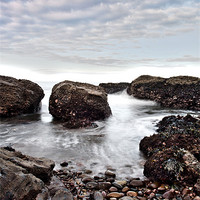 Buy canvas prints of Auchmithie Beach and Harbour, Scotland by Ian Potter
