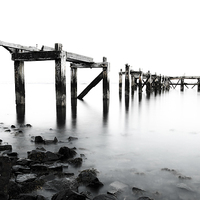 Buy canvas prints of  Old Pier at Aberdour, Fife, Scotland by Ian Potter