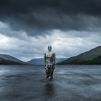 Buy canvas prints of Still Man, Loch Earn by Ian Potter