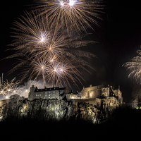 Buy canvas prints of  Stirling Castle Hogmanay Fireworks by Ian Potter