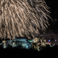 Buy canvas prints of Stirling Castle Firework Hogmanay by Ian Potter