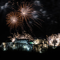 Buy canvas prints of Stirling Castle Firework Hogmanay by Ian Potter