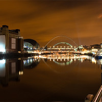 Buy canvas prints of Newcastle Quayside, bridges and Baltic by Tom Hibberd