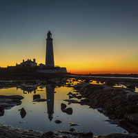 Buy canvas prints of  Never sleeping St Mary's Lighthouse by Tom Hibberd