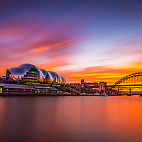 Buy canvas prints of Sage and Tyne sunset by Tom Hibberd