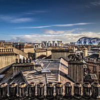 Buy canvas prints of Chimneys and Roof Tops across Newcastle Upon Tyne by Tom Hibberd