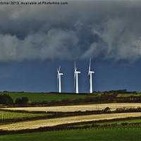 Buy canvas prints of Wind Turbines on the Horizon by Mary Fletcher
