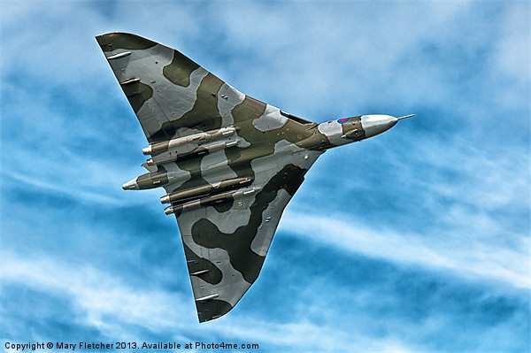 Vulcan Bomber Picture Board by Mary Fletcher