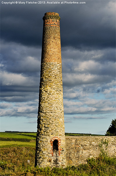 Cornish tin mine chimney Picture Board by Mary Fletcher