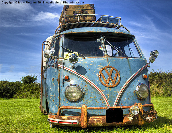 VW camper van Picture Board by Mary Fletcher
