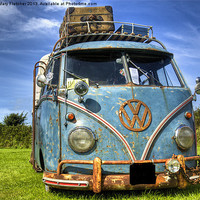 Buy canvas prints of VW camper van by Mary Fletcher