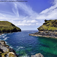 Buy canvas prints of Entrance to Boscastle by Sea by Mary Fletcher