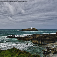 Buy canvas prints of Godrevy Lighthouse by Mary Fletcher
