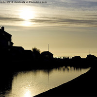 Buy canvas prints of Evening over the Bude Canal by Mary Fletcher