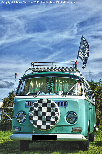 VW Camper Van Picture Board by Mary Fletcher