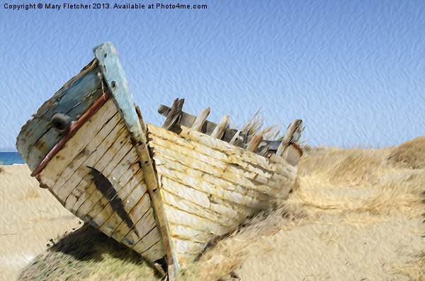 Abandoned Boat Picture Board by Mary Fletcher
