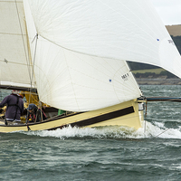 Buy canvas prints of  Falmouth Working Boat by Mary Fletcher