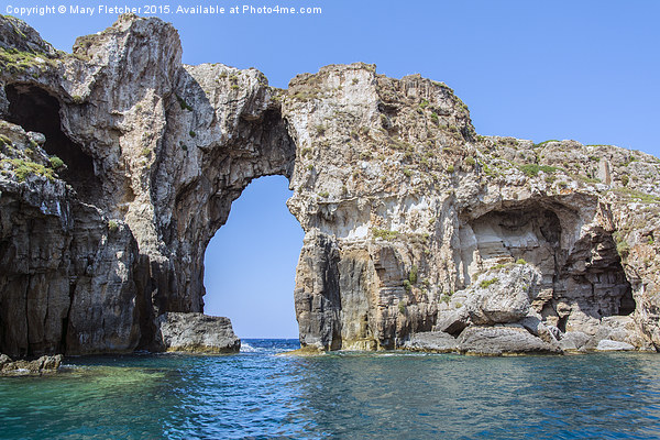  Sphacteria Rock, Bay of Navarino, Greece Picture Board by Mary Fletcher