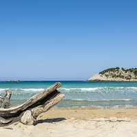 Buy canvas prints of  Voidokilia Beach, Greece by Mary Fletcher