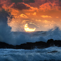 Buy canvas prints of  The Sun and The Wave by Mary Fletcher