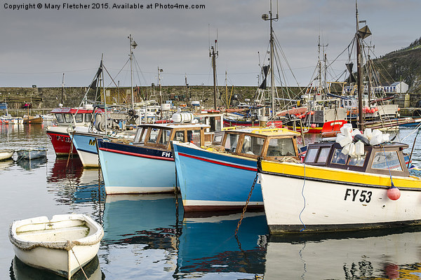  Fishing Boats in Mevagissey Picture Board by Mary Fletcher