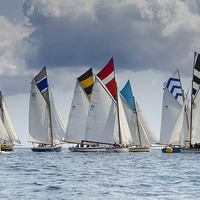 Buy canvas prints of  Falmouth Working Boats by Mary Fletcher