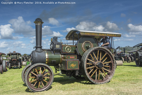 Traction Engine Picture Board by Mary Fletcher