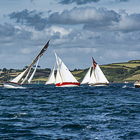 Buy canvas prints of Falmouth Working Boats Race by Mary Fletcher