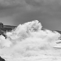 Buy canvas prints of Massive Wave, Porthleven by Mary Fletcher