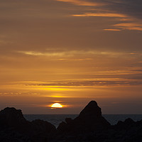 Buy canvas prints of Sunset over Kynance Cove by Mary Fletcher