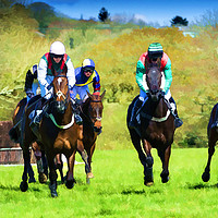 Buy canvas prints of A Day at the Races by Mary Fletcher