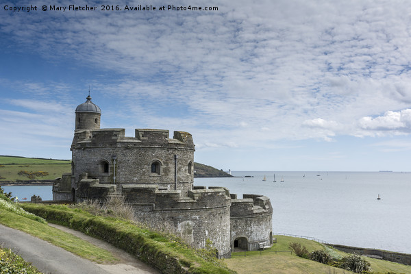 St Mawes Castle Picture Board by Mary Fletcher