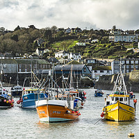 Buy canvas prints of Mevagissey Harbour, Cornwall by Mary Fletcher
