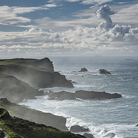 Buy canvas prints of Misty North Coast, Cornwall by Mary Fletcher