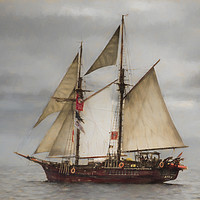 Buy canvas prints of Atyla tall ship by Mary Fletcher