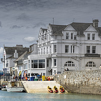 Buy canvas prints of The Ship & Castle Hotel by Mary Fletcher